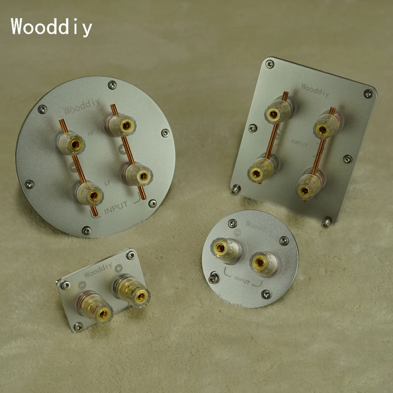 Wooddiy 1 Pcs Speaker Aluminum Terminal Copper Cabinet Box Accessories 2/4 Way Circuit Alloy Banana Jack Socket Binding Post