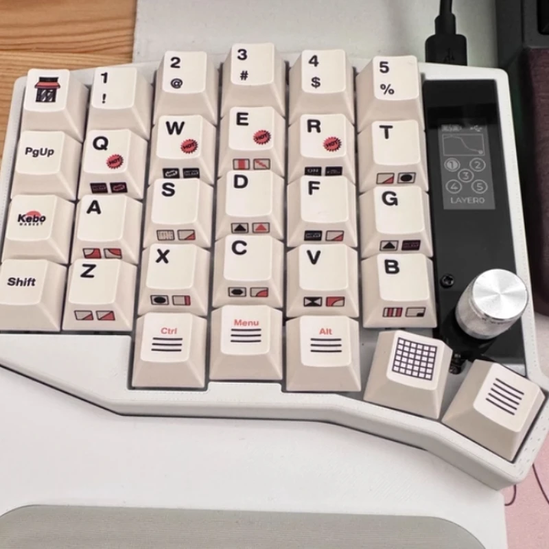 

Sofle Split Keyboard Bluetooth Dual Mode ZMK Scheme RGB Hot Swap Custom With View Knob Screen Split Keyboard For PC Gamer Gaming