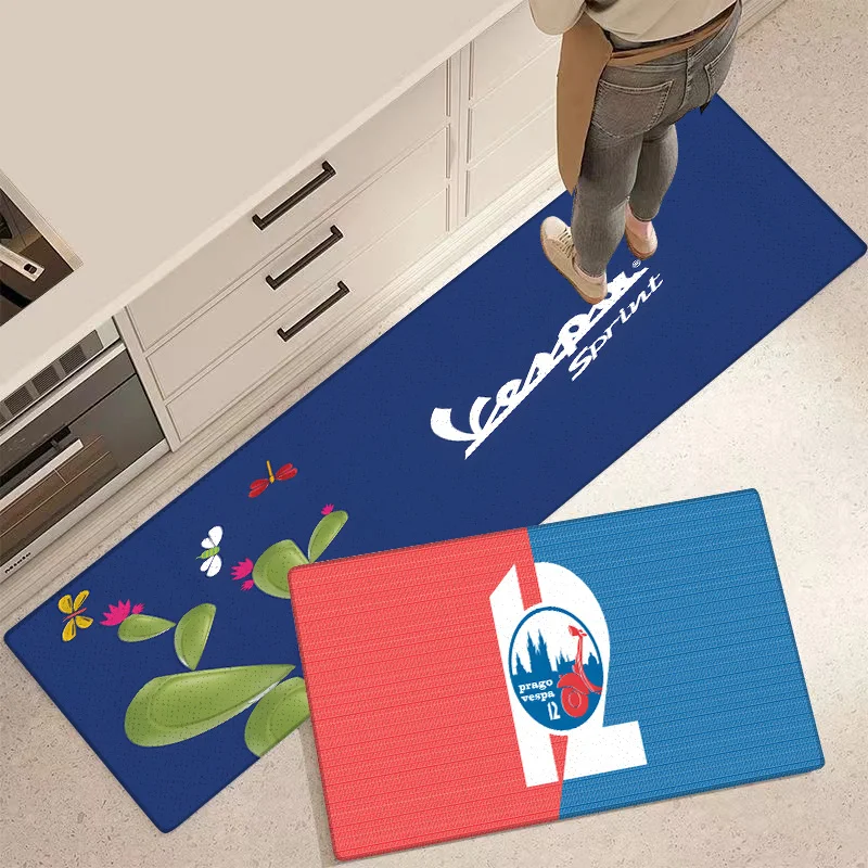 Door Mat Entrance Non-slip Doormat Bike Vespas Washable Kitchen Carpet Living Room Hallway Rugs Bathroom Bath Door Mats