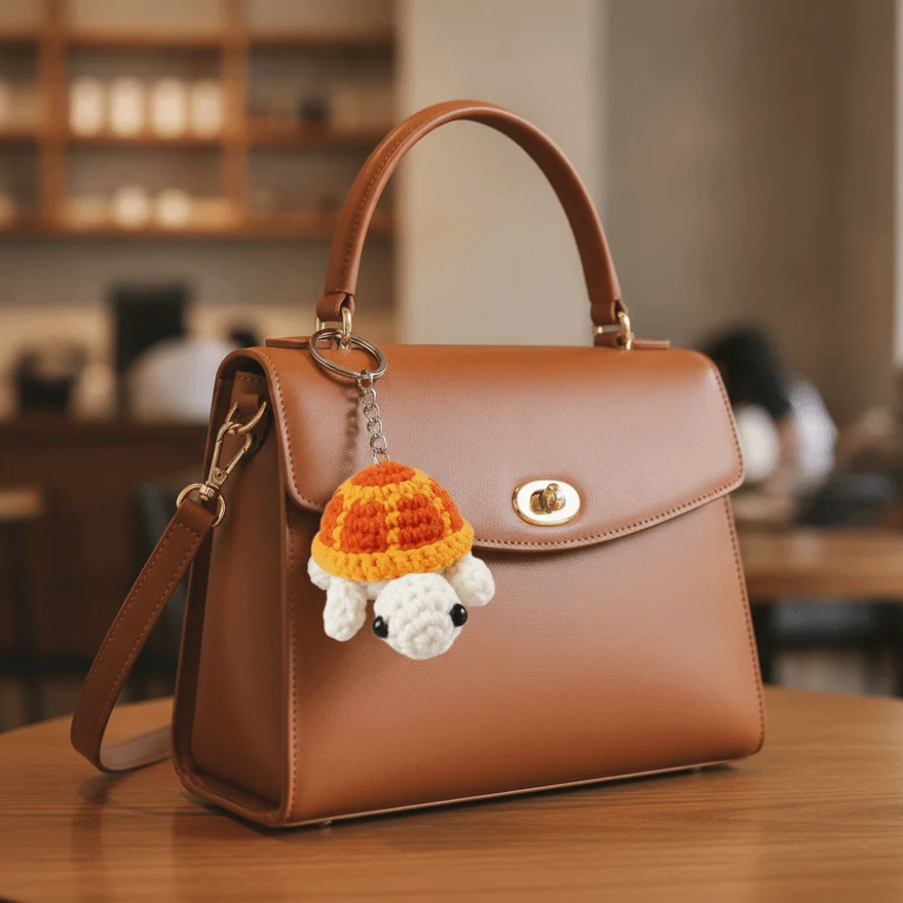 Cartoon Tortoise Little Turtle Crochet Keychain Mini Cute Mini Knit Turtle Pendant High Quality Fun Turtle Doll Pendant Keychain