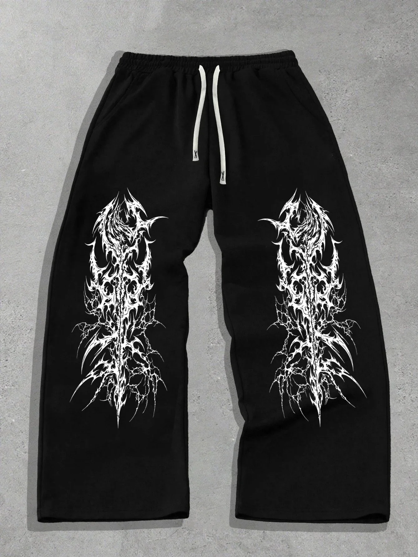 Kinder-Buchstabendruck Harajuku Hip-Hop Oversized High-Waist Sport-Hose Damen Y2K Lässige Mode Vielseitige Lose Gerade Weite Beine – Detail 7