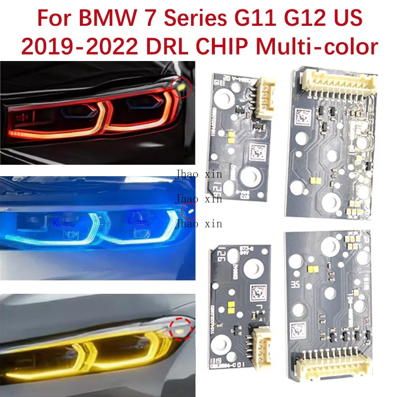 Light Guide Tube For BMW 7 Series G12 G11 Multi-color 2019-2022 Car Headlight DRL CHIP US Angel Eye Light Source Module Ballast