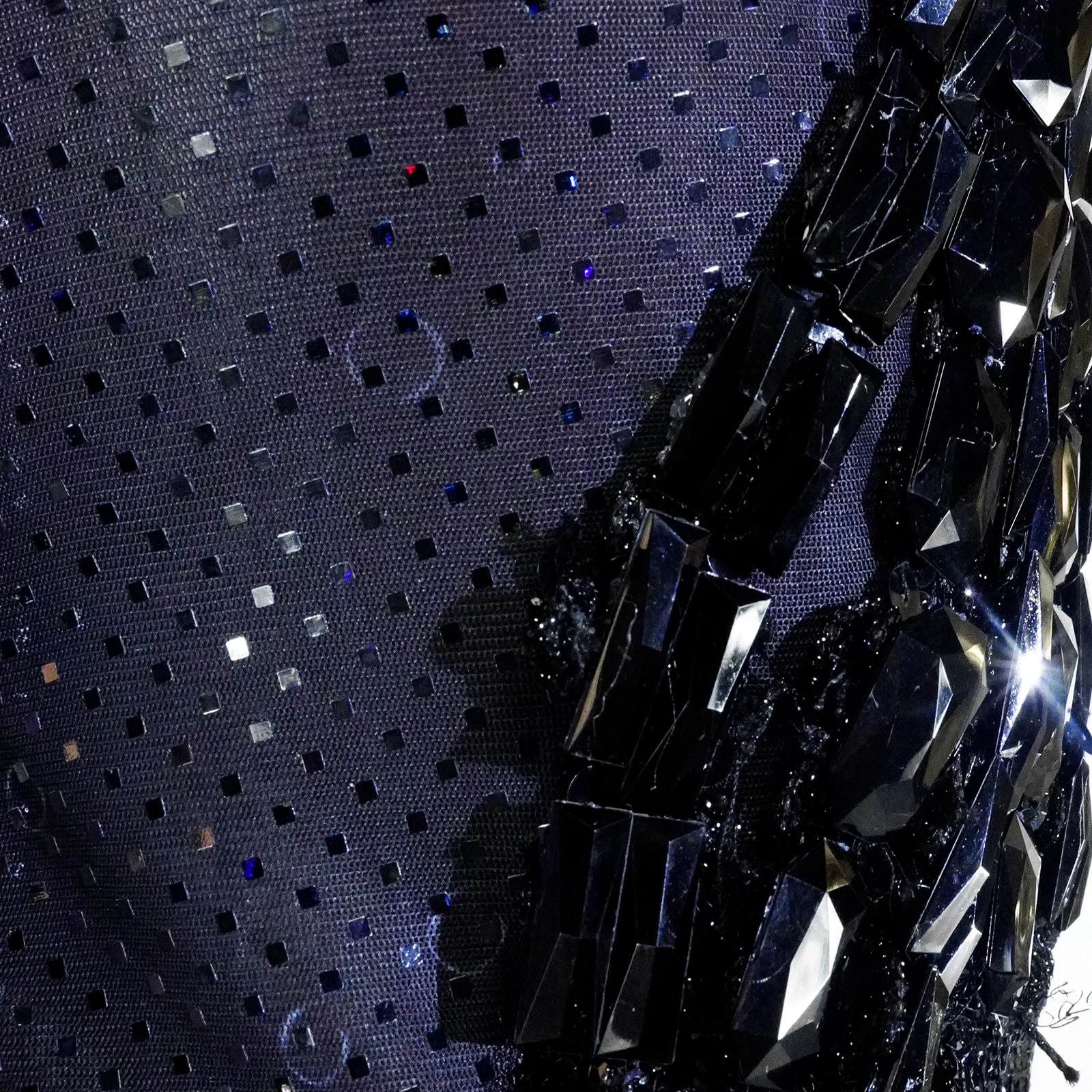 Sexy Black Mesh Tassel Bodysuit Sequins Design Dancer Performance Birthday Party Dance Costume Stage Wear Nightclub Drag Queen