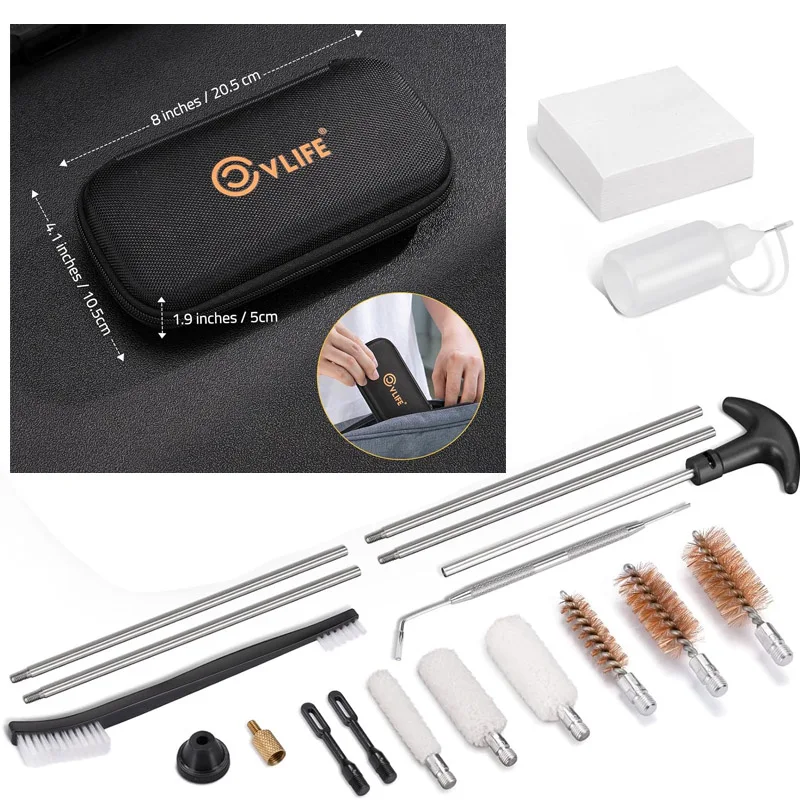 

CVLIFE Shotgun Cleaning Kit for 12 Gauge 20 Gauge 410 Gauge Gun Cleaning Kit with Bronze Bore Brushes Cotton Mops Cleaning Patch