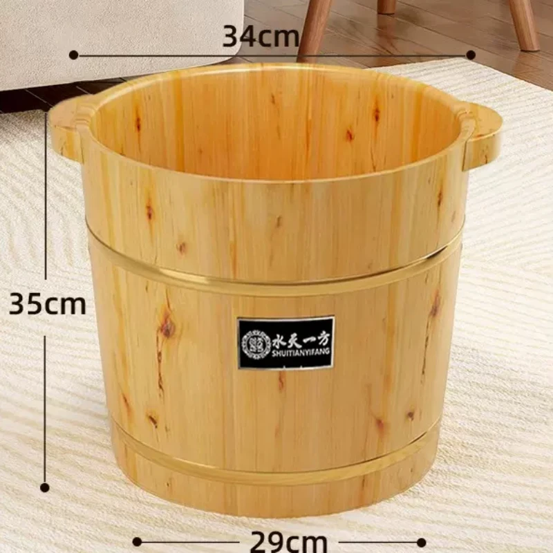 Winter Foot Soaking Tub Solid Wood Leg Bath For Calves Household Footplate Washing Basin Wooden Bucket For Relaxation