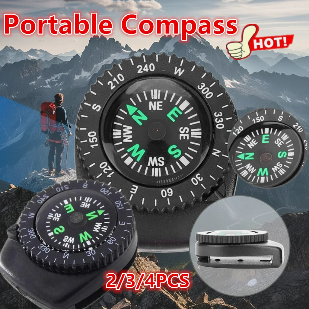 2/3/4pcs Portable Compass Navigation Hiking Camping Survival Orienteering Backpacking Map Reading Outdoor Gadget  Accessories