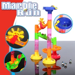 Runway 29pcs Maze Balls Track Building Blocks Toys Labyrint Rolling Ball Educational Toy Funnel Slide Bricks for Children Kids