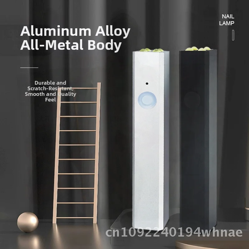 Oplaadbare aluminium sneldrogende nagellamp Mini handheld fototherapie nagelpolijstmachine met één woord zilver zwart rood