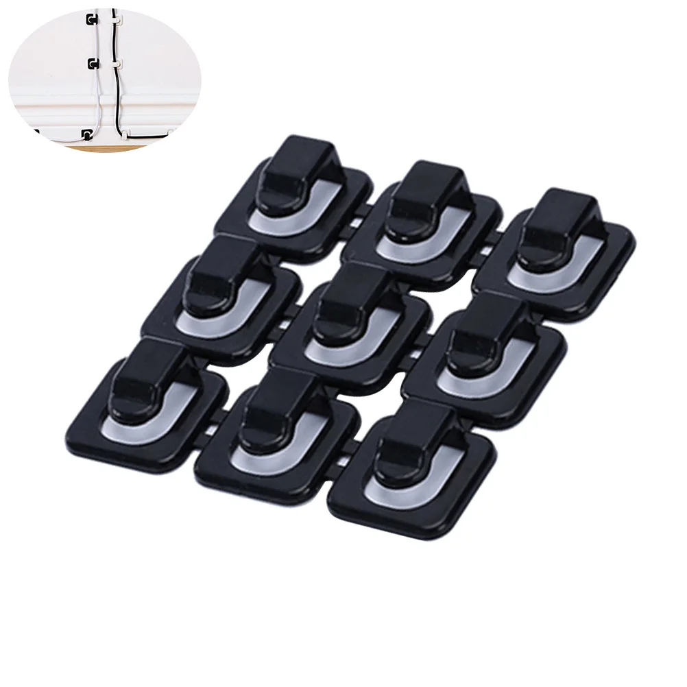 Clip per cavi regolabili da 18 pezzi Sistema di gestione dei cavi per cavi di ricarica per scrivania Home Office Clip per organizer per cavi di gestione dei cavi