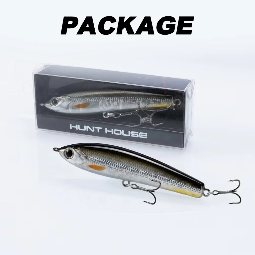 Hunthouse 4 Stück Roter Teufel Topwater Pencil Köder Schwimmender Harter Stickbait 75mm 6g Künstlicher Angelköder für Barsch Hecht Süßwasser – Detail 12