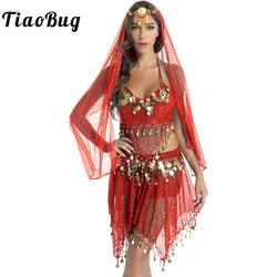 Conjunto de traje de danza del vientre, traje de Bollywood, vestido indio, Egyption, Egipto