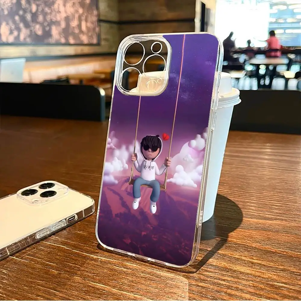 حافظة هاتف J-Junior H $AD BOYZ 4 LIFE لهاتف iPhone17,16,15,14,13,12,11 Plus,Pro Max غطاء شفاف ناعم