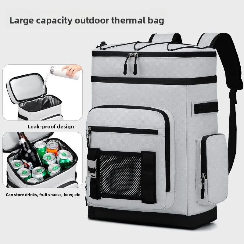 

New waterproof and leak proof backpack for outdoor travel, large capacity camping, and picnic insulation bag as a gift