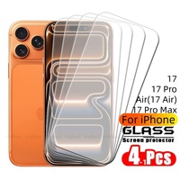 1/2/3/4Pcs For iPhone 17 Pro Max Glass iPhone 17 Tempered Glass Transparent Clear 9H Protective Screen Protector iPhone 17 Air