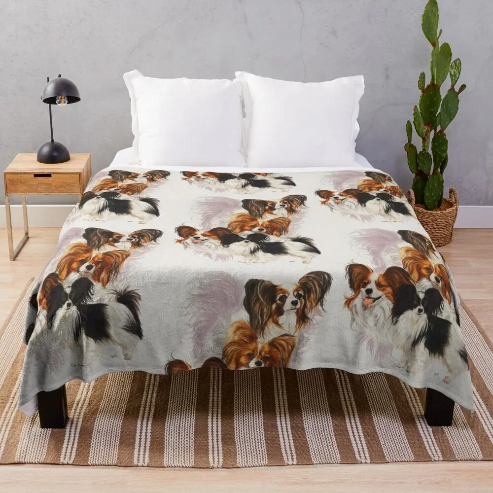 Papillon Medley Throw Blanket Bed linens Hairys Camping Soft Plush Plaid Blankets