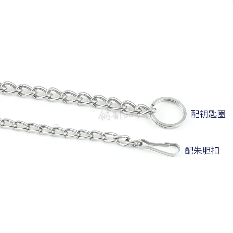 HQ TC01 Stainless Steel 304 Twist Chain with Two Snap Hook or Quick Links for Dog Lead Leash Binding Clothesline Banner Hanging