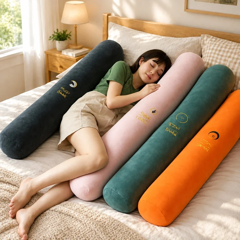 Ergonomic Pregnancy Support Cushion for Side Sleeping and Bedtime Reading, Long Rectangular Comfort Pillow