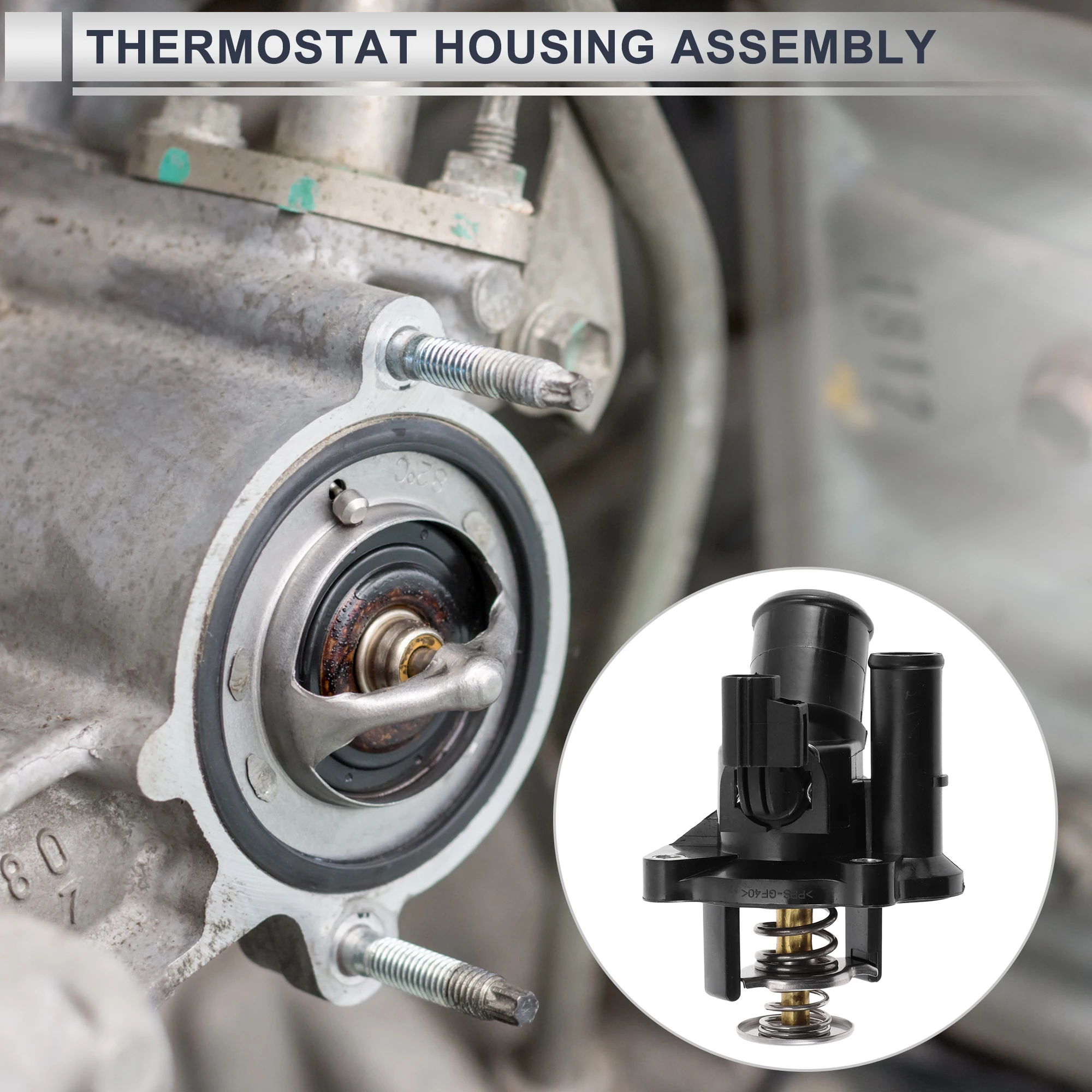 

Корпус термостата охлаждающей жидкости двигателя X Autohaux в сборе для Ford Focus 05-11 No.1S7G8575AG