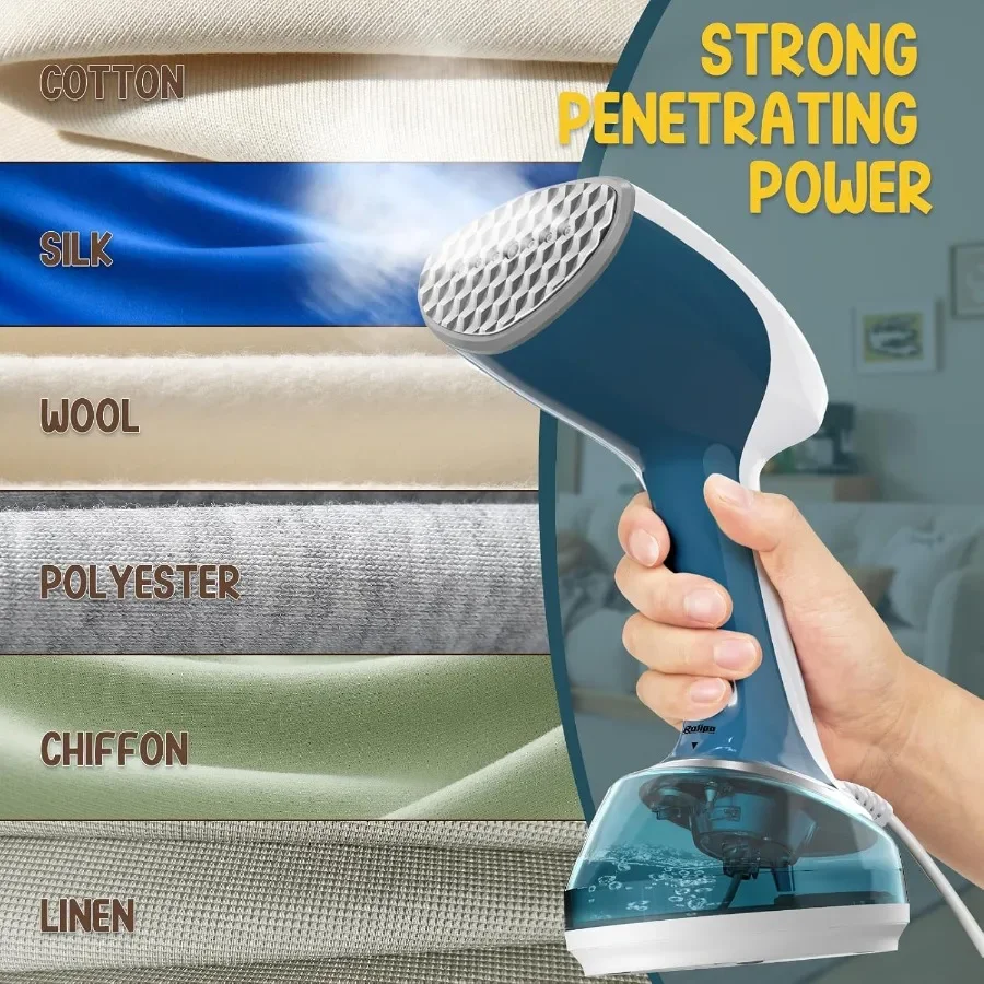 باخرة محمولة للملابس 1200 واط مع خزان مياه كبير 360 مللي مزيل التجاعيد السريع مُبخّر ملابس محمول مثالي للمنزل خارج #4