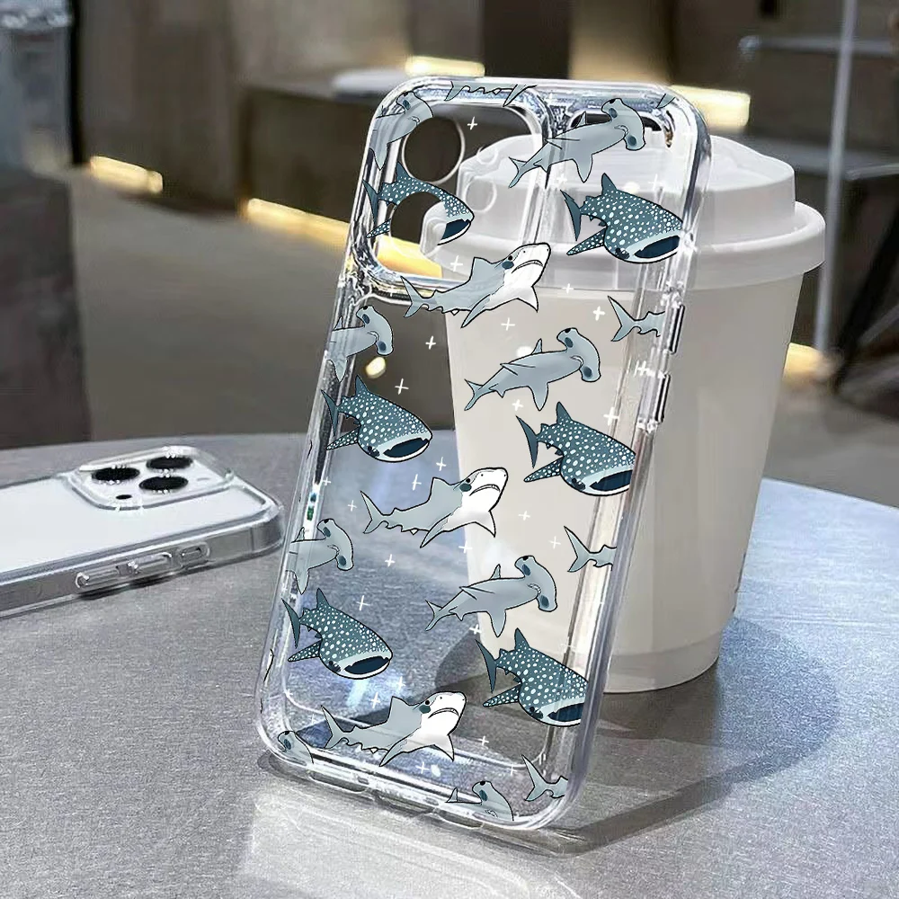 Funda Sea World para iPhone 17 Air 17 Pro Max, Fundas 11 16 15 12 13 14 Pro Max 16E 17proMax iPhone17, Funda transparente suave, parachoques
