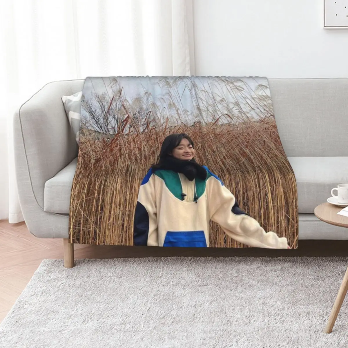 kook yeon su kim dami Throw Blanket For Decorative Sofa Thermal Loose Retros Decorative Throw warm for winter Blankets