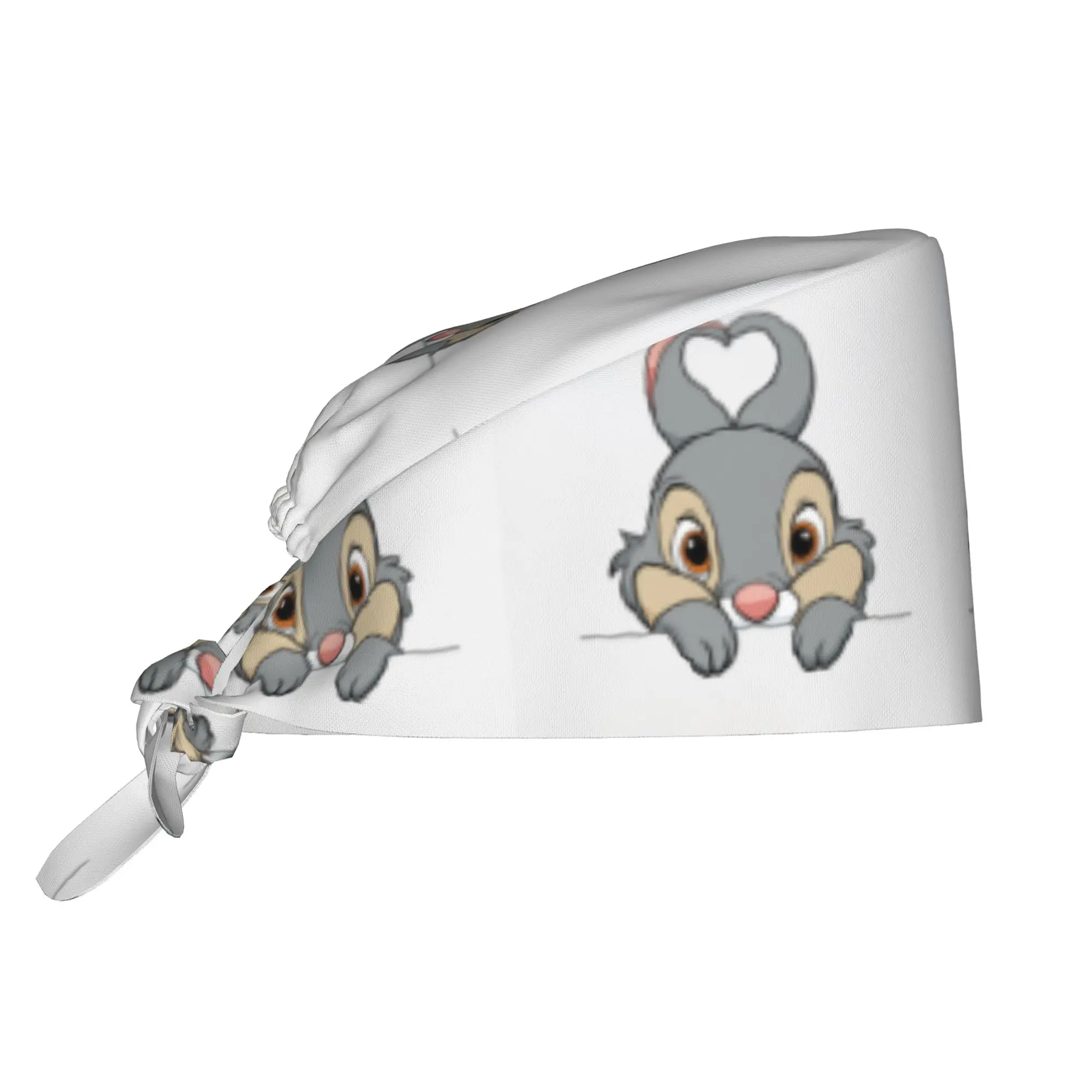 Custom B-Bambies Anime Scrubs Cap Surgical Hats Men Women  Operating Room Cap Operator Hats Lab Works Hat