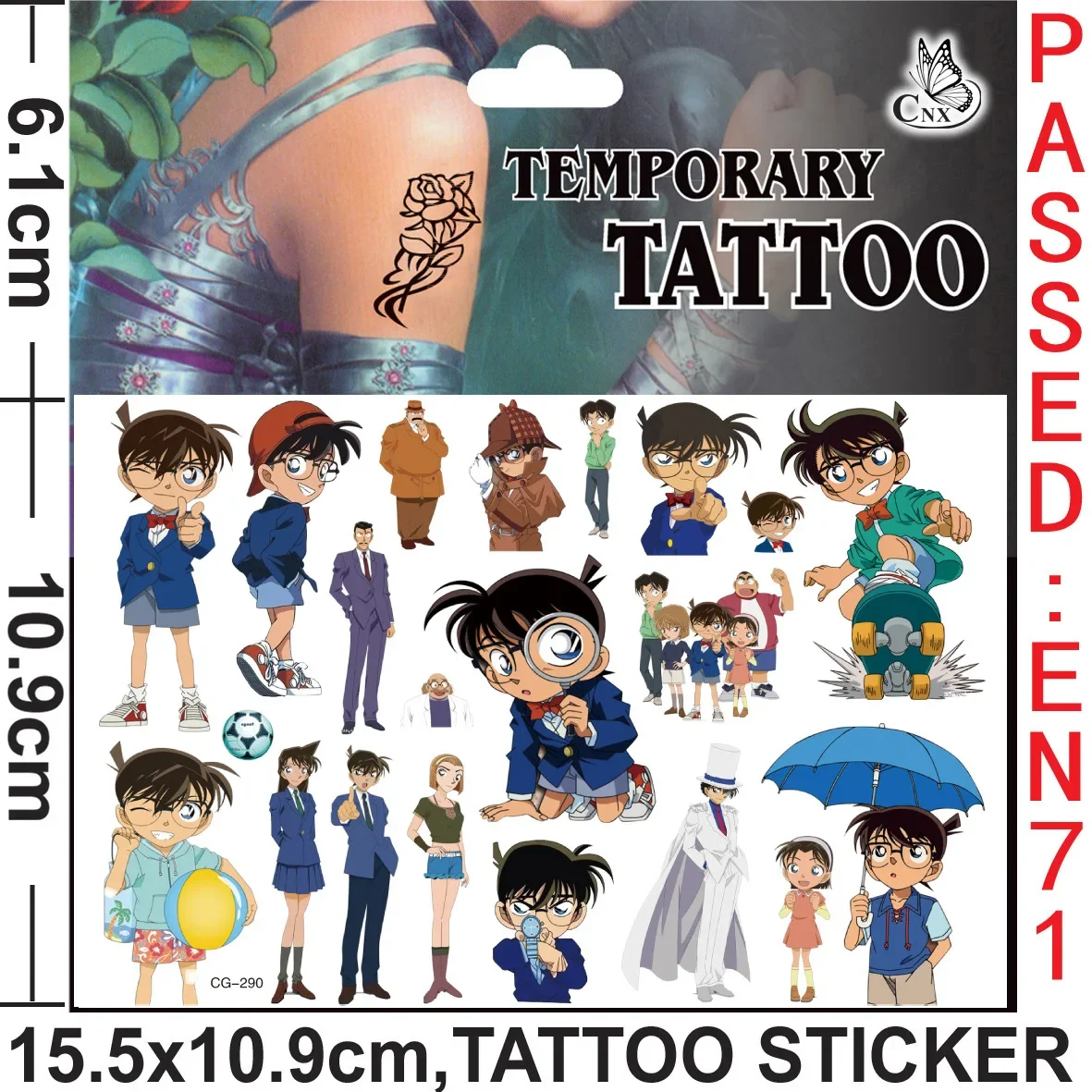 Knife of The Ghost Slam Dunk Master Conan One Piece Saint Anime Cartoon Children Tattoo Sticker Around The Second Element