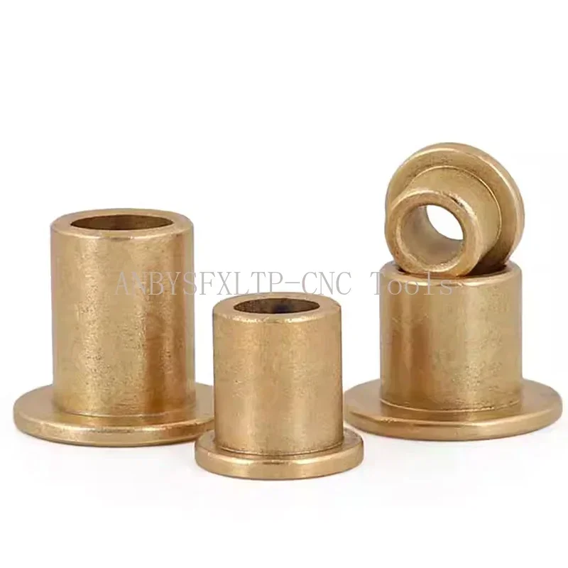 3-5Pc ID 1 1.5 2 3 4 5mm Powder Metallurgy Oil Copper Bushing Guide Sleeve With Stepped Flange Flanging Self-Lubricating Bearing