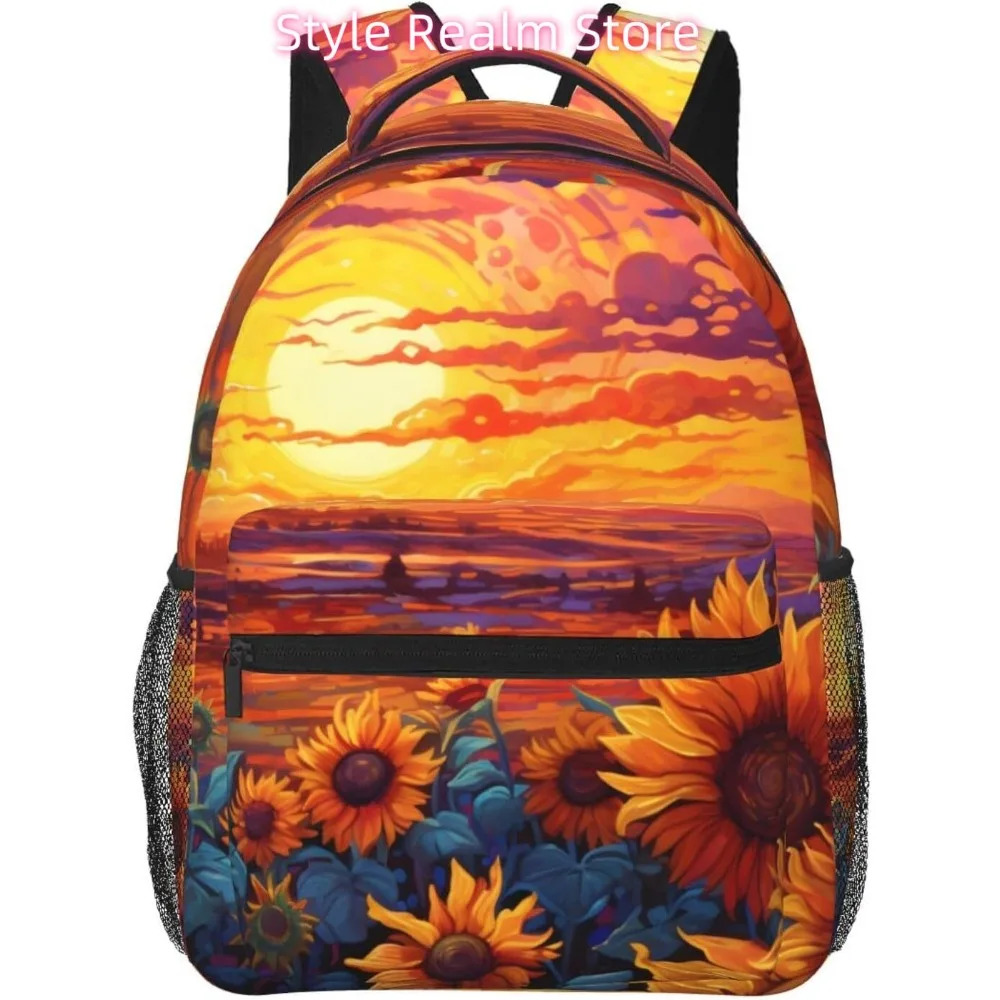 

Garden Sunflower Lightweight Laptop Backpack Lightweight Multipurpose Travel Casual Daypack Unisex College Backapcks for Men Wom