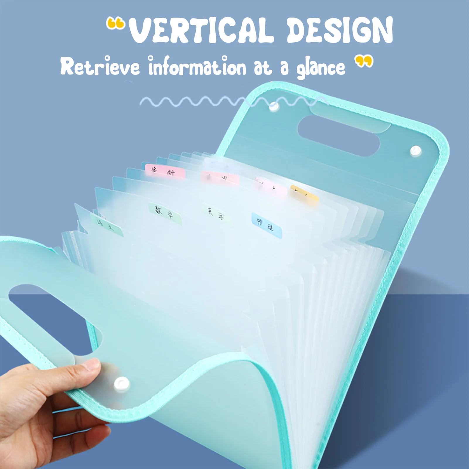 Multi-layer A4 Paper File Folder Large Capacity Important Planning File Organizer Suitable for School Business Office