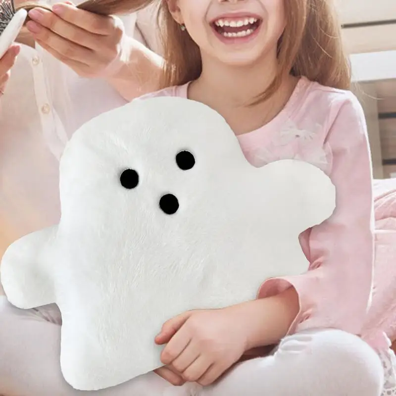 Jouet en peluche fantôme d'Halloween pour enfants, coussin doux, oreiller mignon, animal en peluche au beurre, décorations pour la maison, cadeau