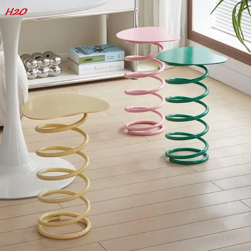 Ins Creative Spring Short Stool Household Small Household Dining Room Table Bench Simple Personality Stool Shoe Changing Bench