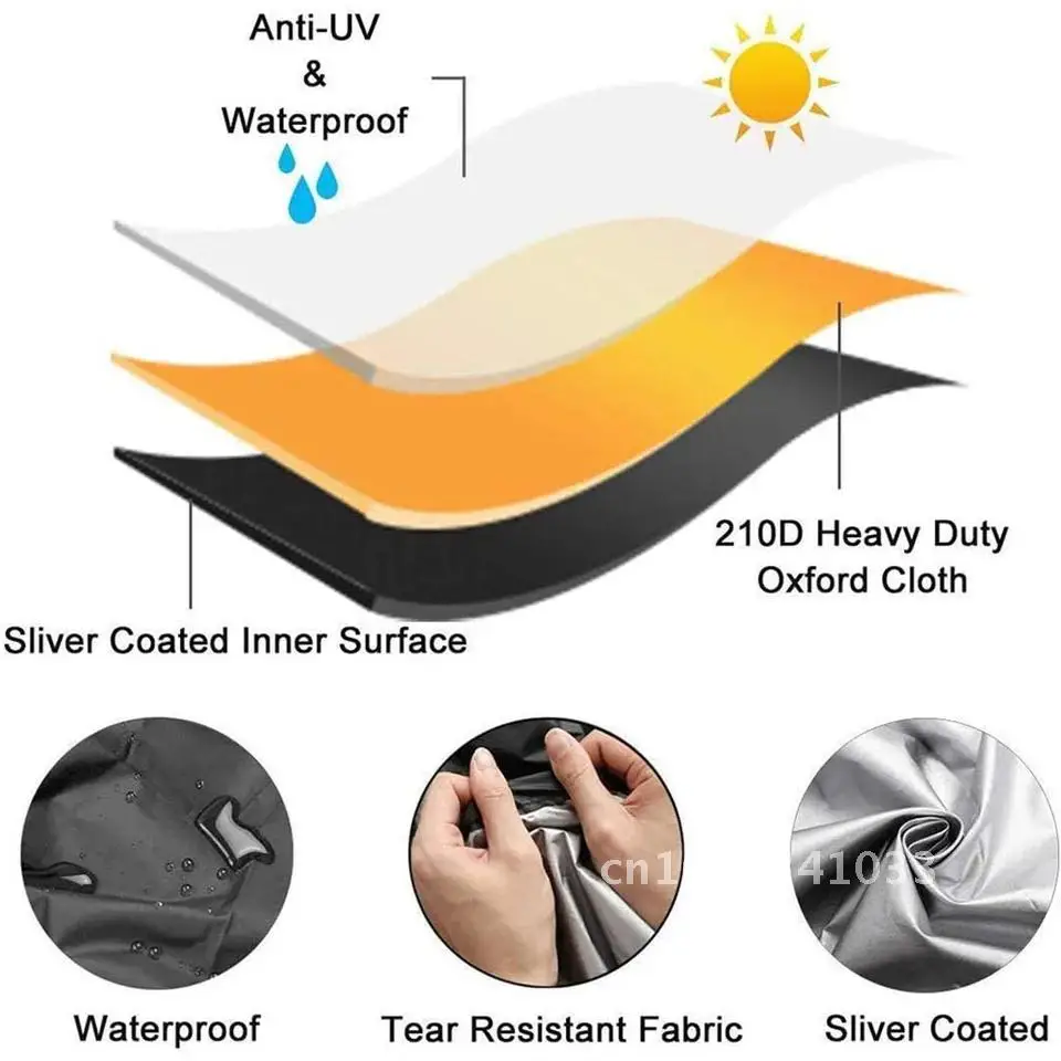 

20 Size Garden Courtyard BBQ Grill Cover Outdoor Oven Protective Cloth Waterproof Furniture Round Oxford Cover Dust Cover Cover