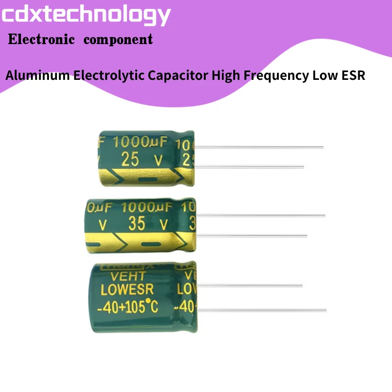 Aluminum Electrolytic Capacitor High Frequency Low ESR 6.3V 10V 16V 25V 35V 50V 63V 100V 400V 450V 100UF 220UF 330UF 470UF