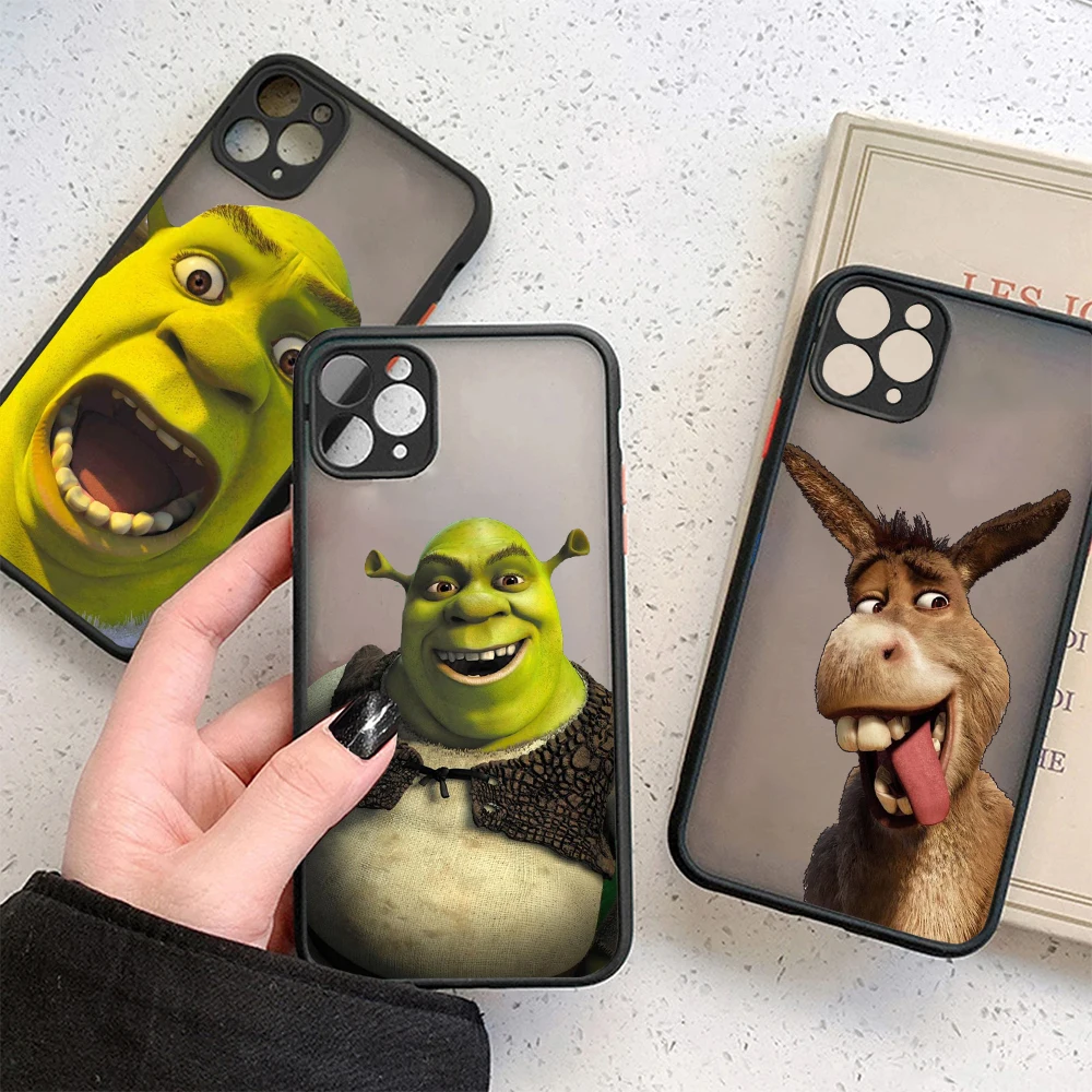 Funny Movie Phone Case For Samsung S24 S23 S22 S21 S20 S10 FE Note20 Note10 Plus Ultra Lite 5G Shreks Matte Transparent Cover