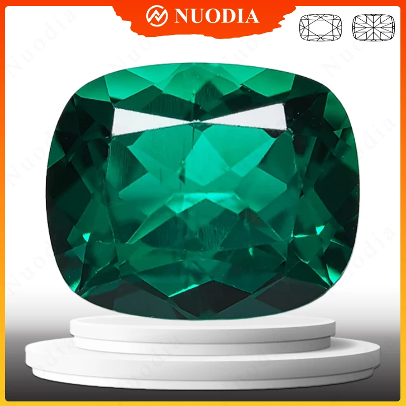 

Lab Grown Colombian Emerald Stone Hydrothermal Inclusion L-Cushion Cut For DIY Jewelry Making Materials With AGL Certificate