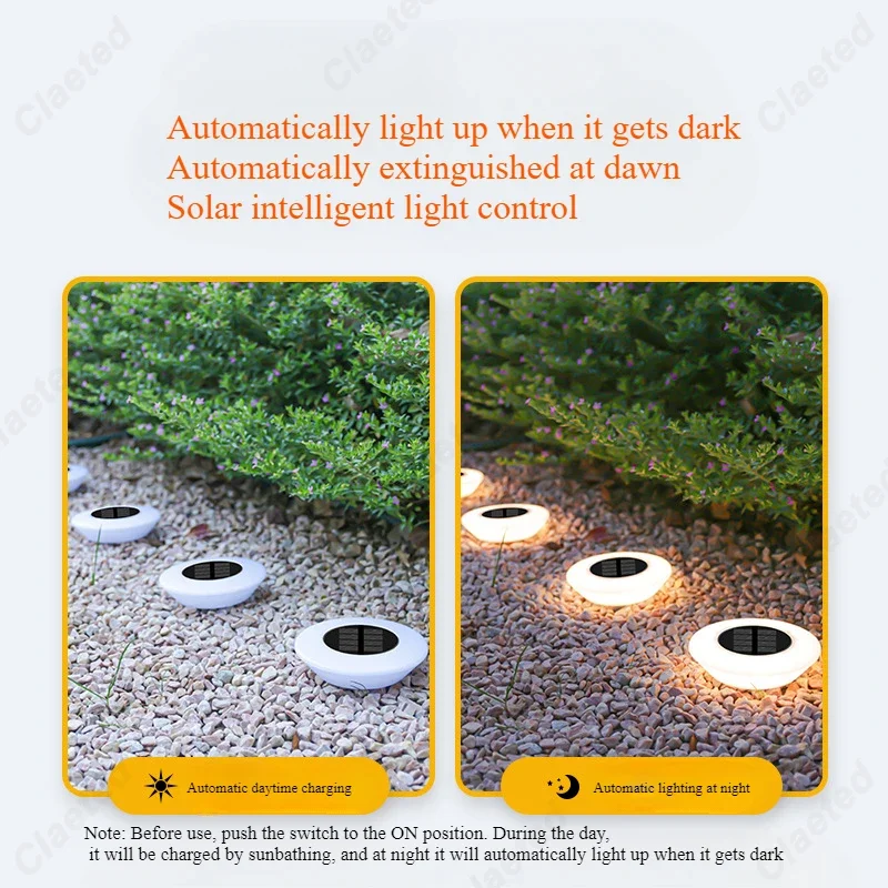 New LED Solar Lawn Light Outdoor Waterproof Courtyard Garden Landscape Decoration Underground Light Atmosphere Lighting