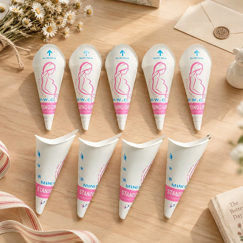 10/20PCS Portable Paper Female Urinal Outdoor Camping Hiking Travel Pregnant Women Standing Pee Funnel Leakproof Urine Tools ZYF