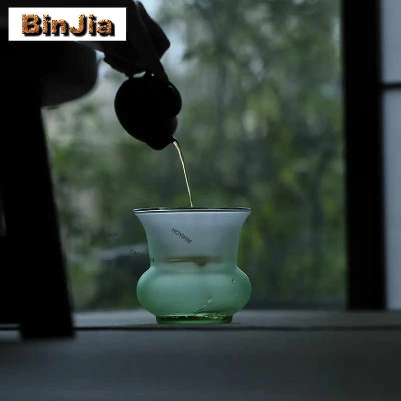 Glass With Lid Jianshui Zen Tea Cup Wash Tea Dust Cylinder Barrel Tea Garbage Can Chaxi Tea Ceremony Accessories Collection