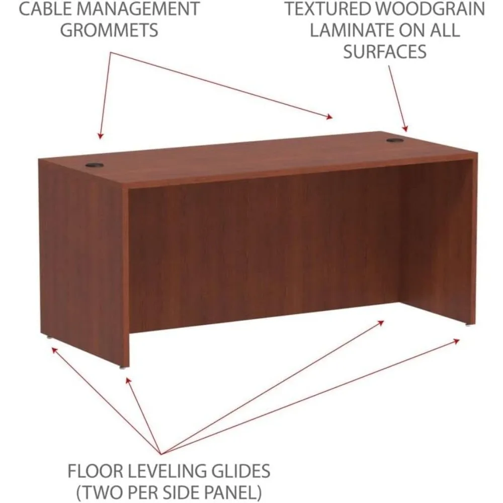 غطاء طاولة 66 × 30 × 29 1/2 بوصة، لون كرز متوسط #4