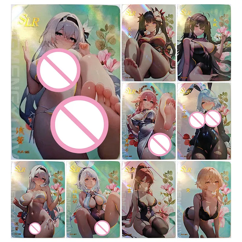 Anime Goddess Story Rare SLR XR Collectible Cards Firefly Sparkle Yae Miko Lumine Raiden Shogun Toys for boys Birthday Present