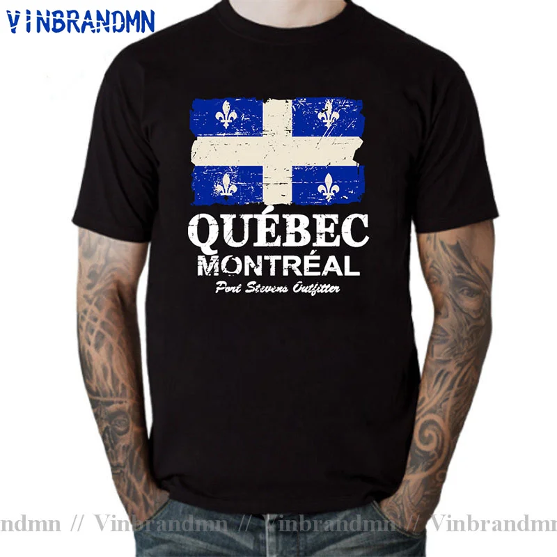 Vintage Dark Skull Deejay with Quebec Flag T shirts Cool Crazy DJ Suddenly Turn Hostile Opera Artistic Performance Face T-shirt