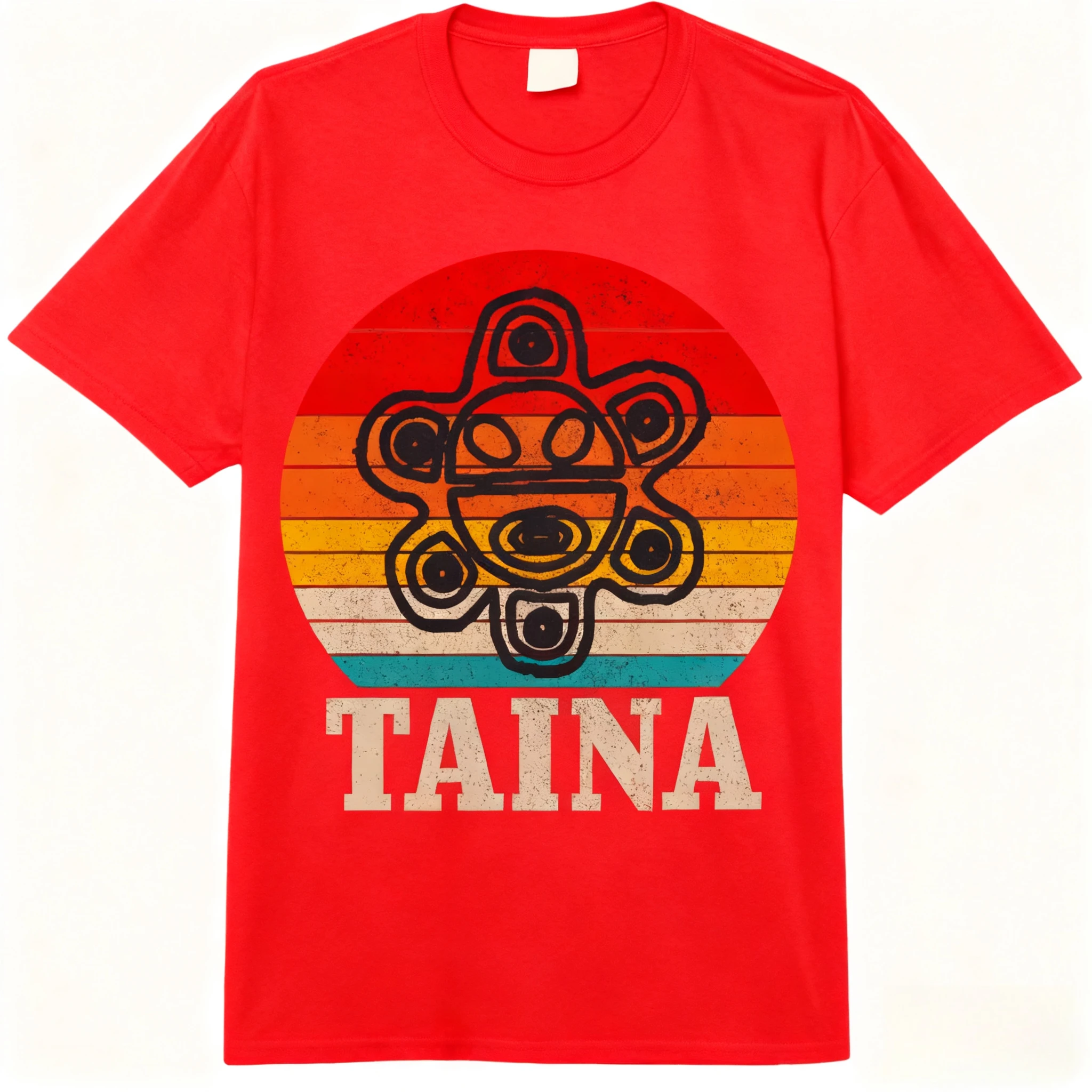 

Taina Sun Vintage Puerto Rico Boricua Taino Boriken Comfort Colors Adult Heavyweight Unisex Fashion Loose 100% Cotton T-Shirt
