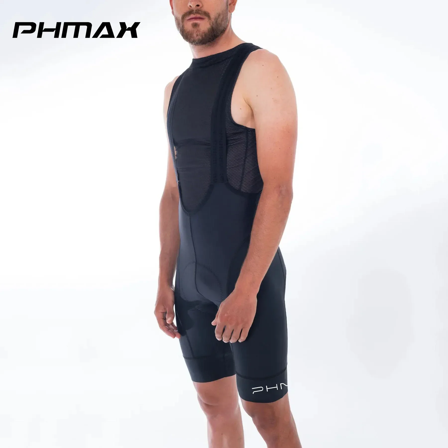 

PHMAX Cycling Bib Shorts Men Breathable Quick-Dry UV-Resistant Sports Fabric Comfortable Fit Summer Sports Biking Shorts