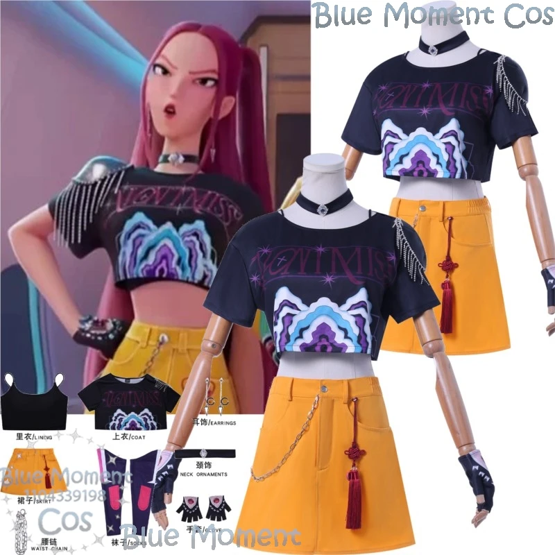 

Mira K-Pop Anime Demon Hunters Cosplay Prop Idol Stage Outfit Girl Group Idol Clothes Hot Woman Halloween Party Dress Carnival