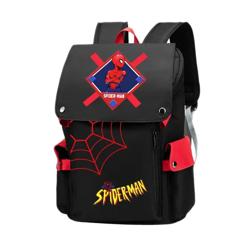 Marvel Spider-Man Anime Fashion Peripheral Schoolbag Men and Women Creative Student Personality Luminous Large Casual Backpack