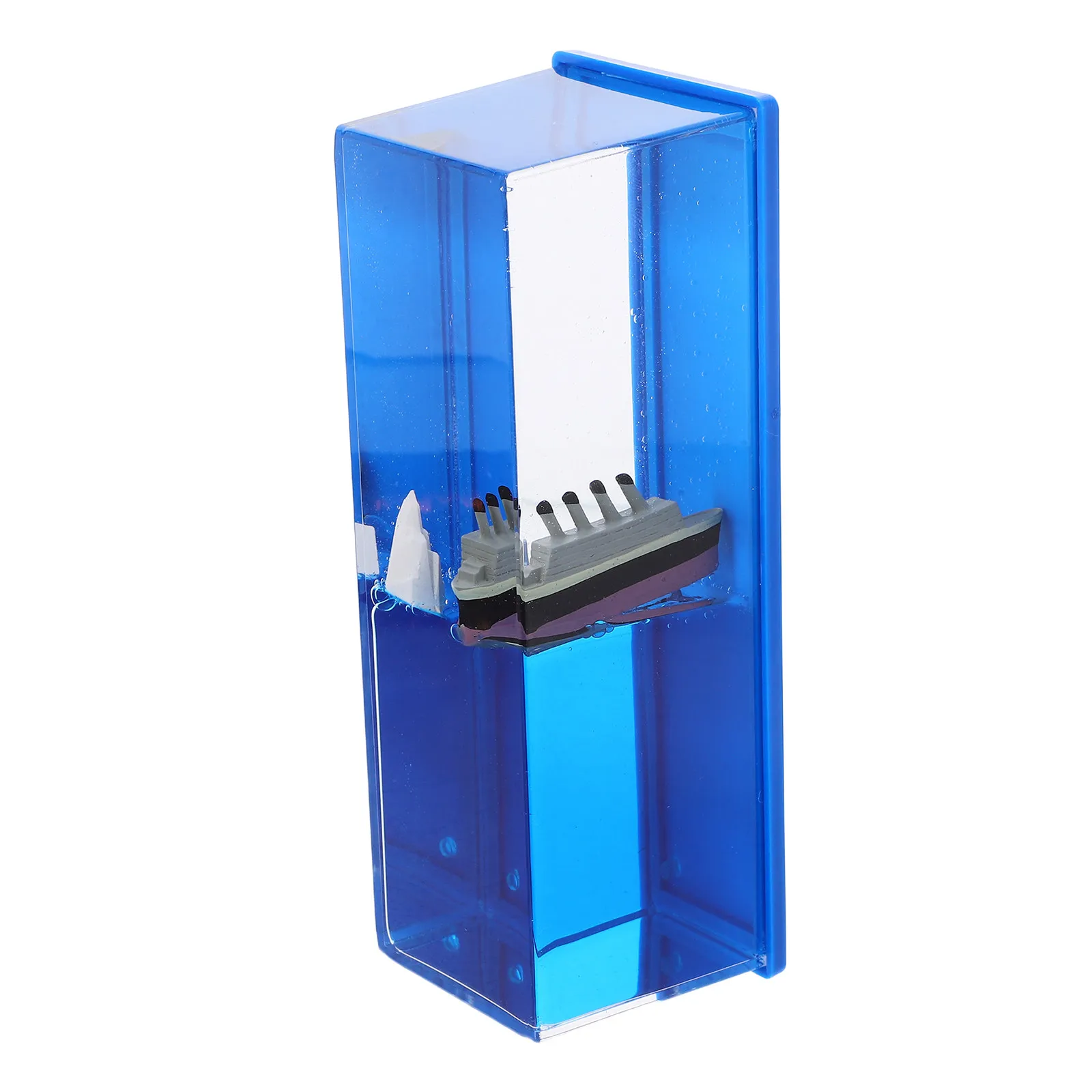 

Ocean Theme Cruise Ship in A Bottle Desktop Ornament Floating Motion Decor Unsinkable Boat Gift for Men Birthday Anniversary