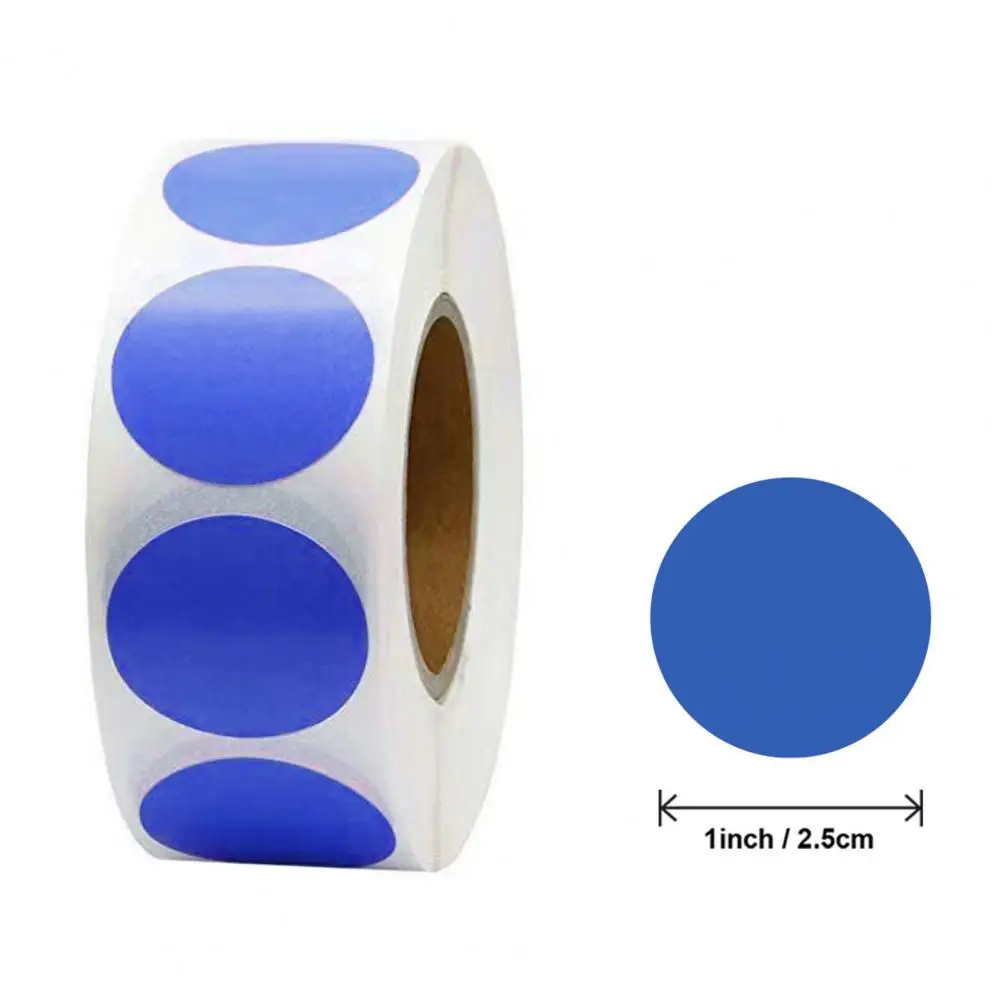 6 рулонов круглых наклеек, стикеры в горошек, красочные самоклеящиеся Стикеры в горошек для одеяла, ценники, товары для гаража, продажи, офиса