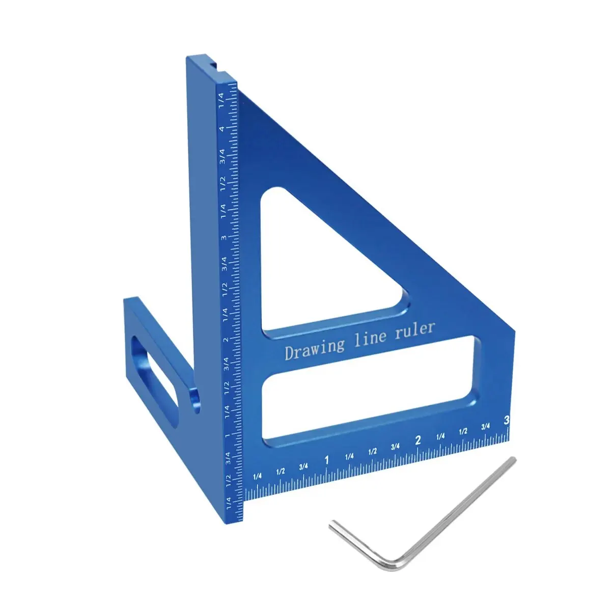 Zimmermannswinkel - Holzbearbeitungs-Winkelmesser Aluminium/Kunststoff-Lineal 3D-Mehrwinkel 45/90-Grad-Messlineal