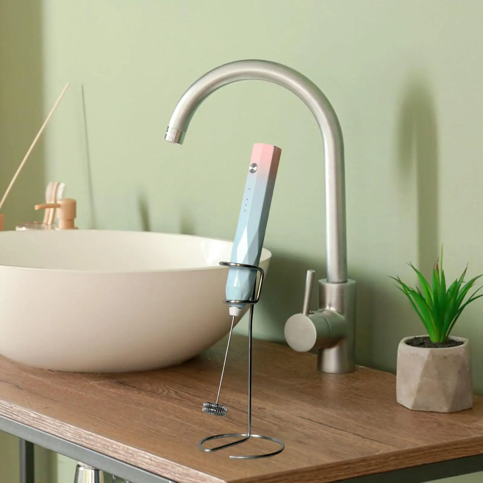 Metal Egg Beater Stand, Suporte de café Frother para restaurante, Pacote 3-6